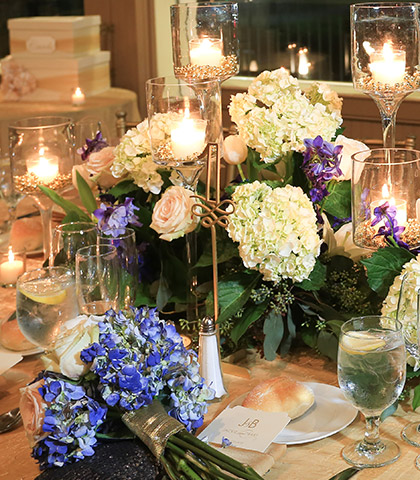 wedding reception floral centerpiece bouquet